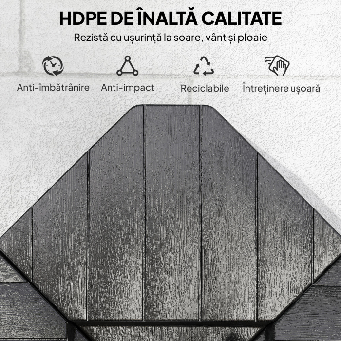  Set 4 placi de baza pentru umbrela suspendata, umplute cu apa sau nisip pana la 80 kg, negru [7]