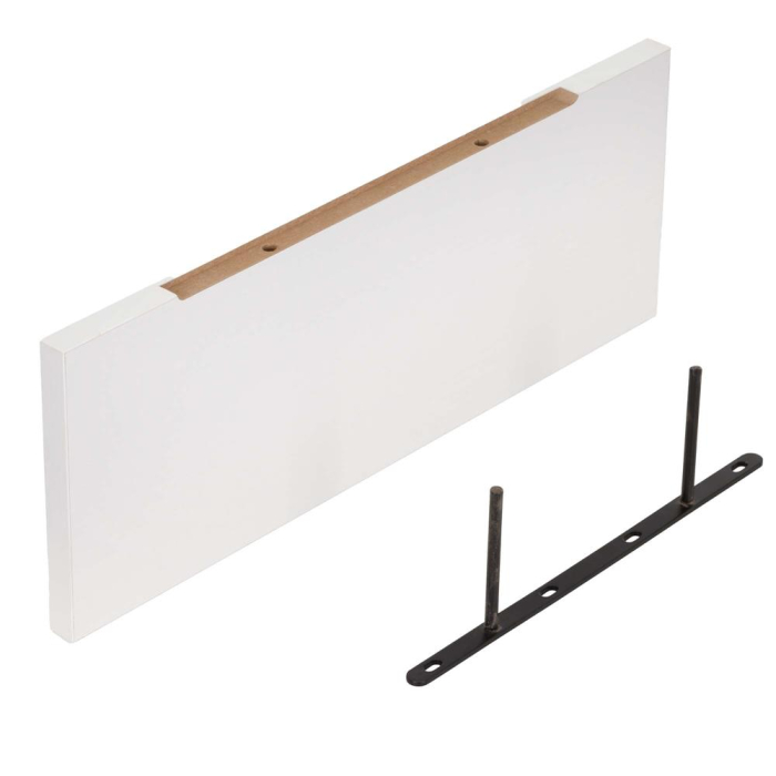 Set 4 rafturi supendate de perete, MDF cu suport metalic ingropat, 40x15 cm, alb [12]