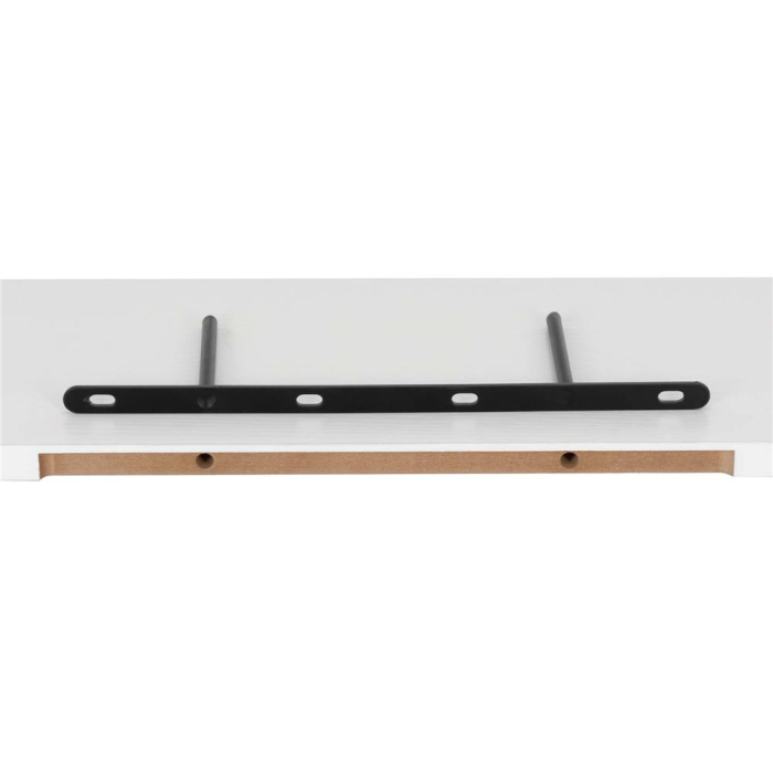 Set 4 rafturi supendate de perete, MDF cu suport metalic ingropat, 40x15 cm, alb [11]