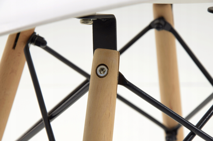 Set 4 scaune de bucatarie, design scandinav modern, sezut cu burete, alb [8]