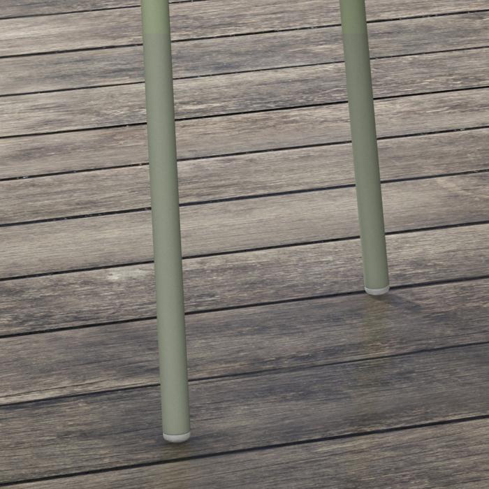  Set 4 Scaune de Exterior 59x55x84 cm din PP si Otel Verde [9]