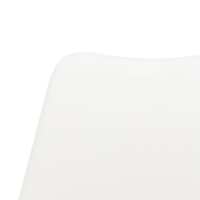 Set 4 scaune dining Verdhe pentru bucatarie cu perna tapitata cu piele ecologica, 44x82cm, alb negru [13]