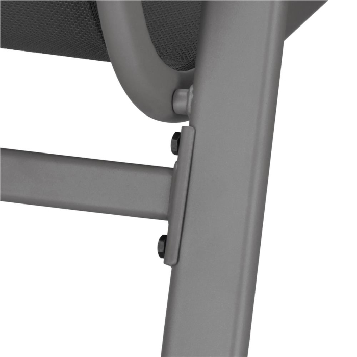 Set 4 scaune gradina cu brate, cadru otel si sezut textilene, 53x72x92 cm, gri [22]