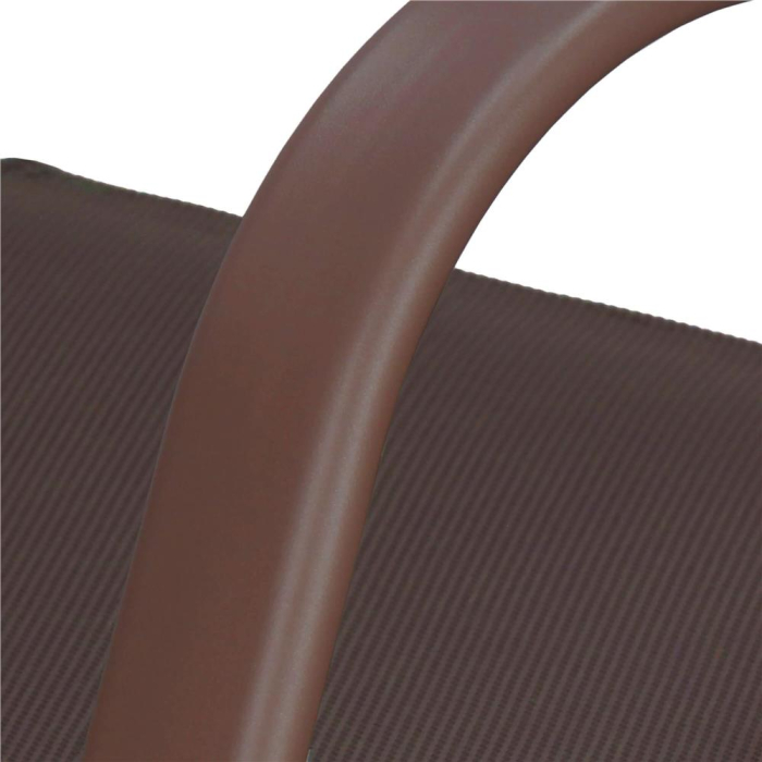 Set 4 scaune gradina cu brate, cadru otel si sezut textilene, 53x72x92 cm, maro [27]