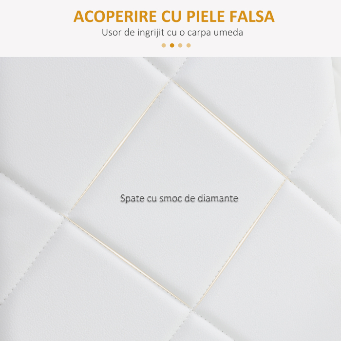  Set 4 Scaune Sufragerie - Piele Artificiala cu Spatar inalt [6]