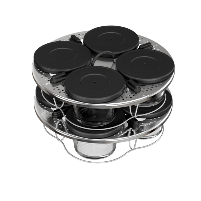 Set 8 borcane Tefal Easy Fry Silence XA1140E2, compatibile cu friteuzele cu aer cald Tefal Easy Fry Silence de 5 L, sticla, capace incluse, compatibi [4]