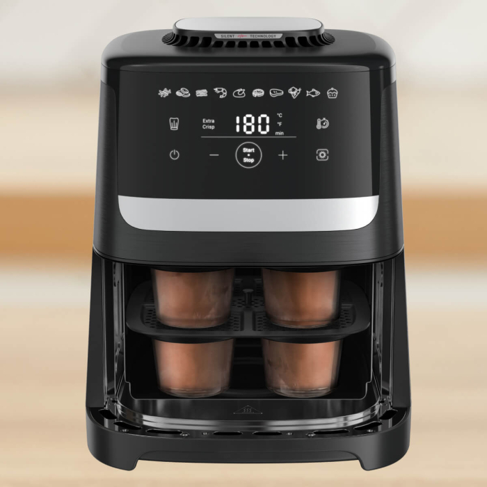 Set 8 borcane Tefal Easy Fry Silence XA1140E2, compatibile cu friteuzele cu aer cald Tefal Easy Fry Silence de 5 L, sticla, capace incluse, compatibi [10]