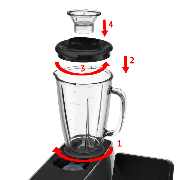 Set accesorii 5-in-1 pentru robot de bucatarie Tefal I-Coach Mix & Drink XF650038, zdrobire gheata, preparare smoothie, tocare si macinare [3]