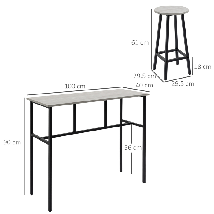  Set Bar 6 Piese - 4 Scaune & 2 Mese, Design Modern [3]