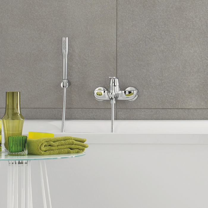 Set baterie cada Grohe 32832000, 124 mm, 1 bar, 65 mm, 1.5 m, 210 mm, 163 mm, 39 mm, 2 orificii instalare, Crom [2]