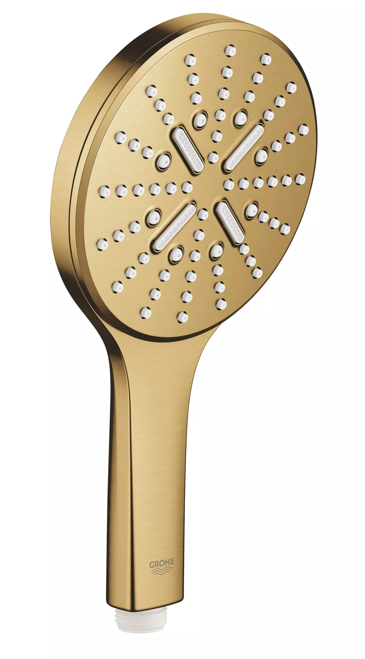 Set baterie dus Grohe Essence 33636GN1, 1/2'', monocomanda, coloana dus, 1.25 m, 3 pulverizari, etajera, mat, auriu [7]