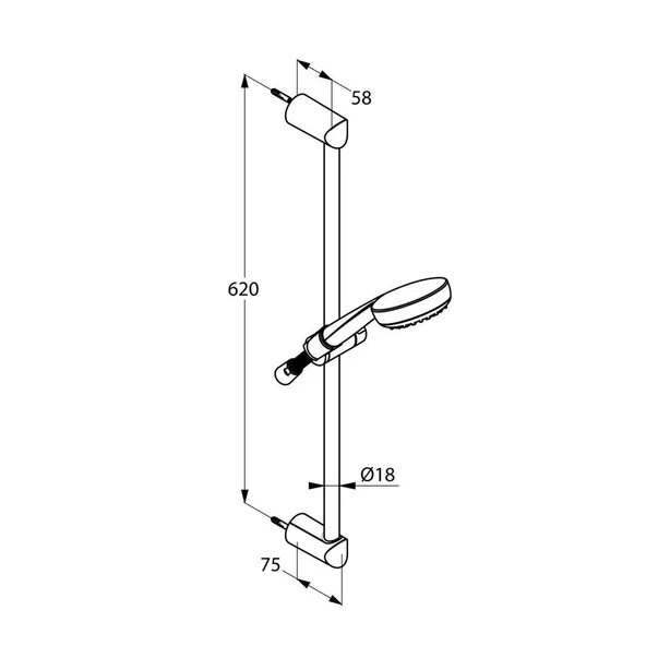 Set baterie lavoar baterie dus si set dus Kludi Pure&Easy crom [2]