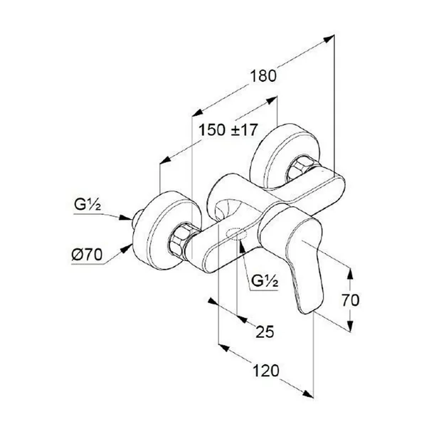Set baterie lavoar baterie dus si set dus Kludi Pure&Easy crom [4]