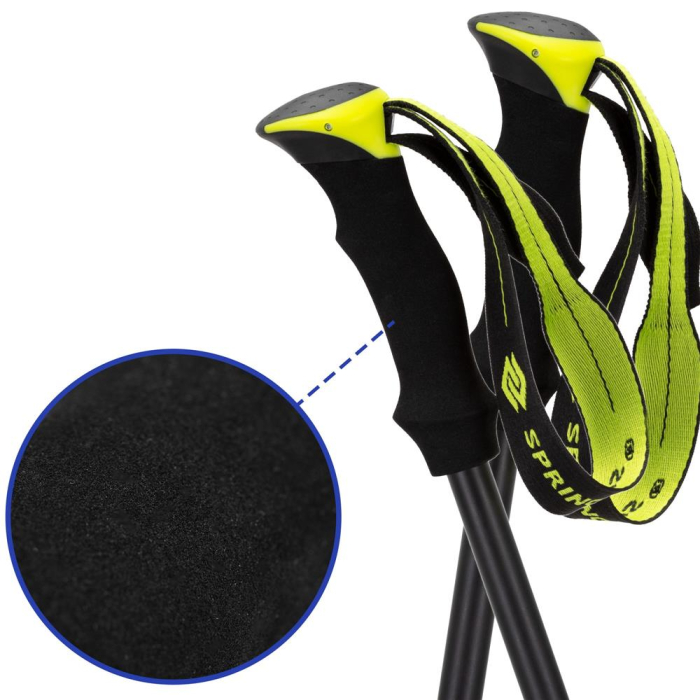 Set bete trekking reglabile 62-135 cm, aluminiu, cu accesorii si husa, negru si verde [12]