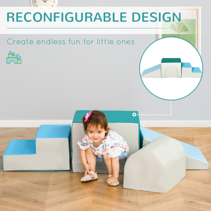  Set Blocuri Moi Copii - 4 Piese Modulabile, Multicolor, 1-3 Ani [5]