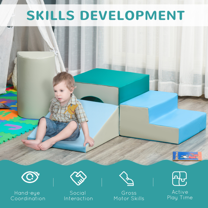  Set Blocuri Moi Copii - 4 Piese Modulabile, Multicolor, 1-3 Ani [4]