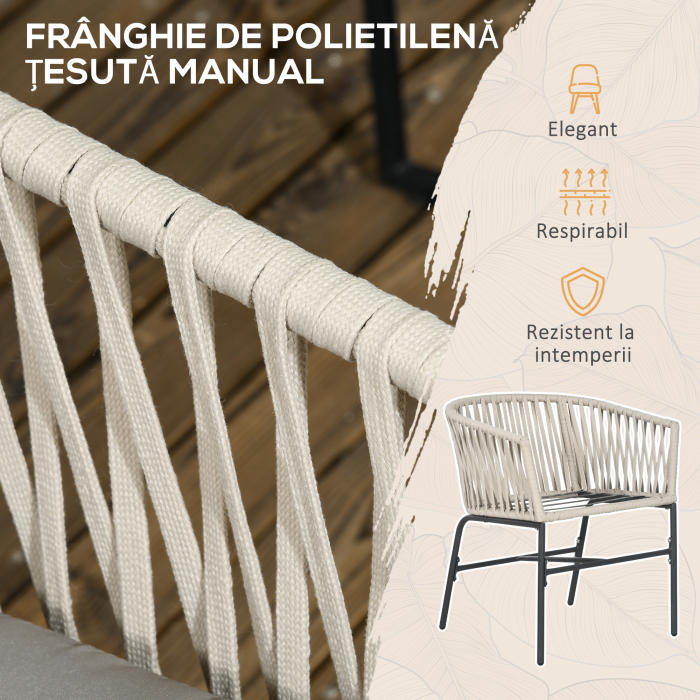  Set boem de 2 scaune pentru terasa din franghie impletit [6]