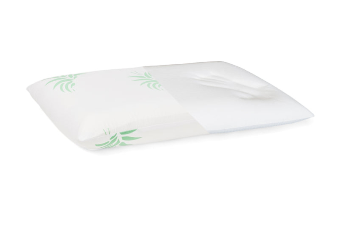 Set Brius 2 Perne Memory Aloe Vera, Microfibra super soft, Umplutura perna, Burete memory foam, Micro 40x70, 40x70 [5]