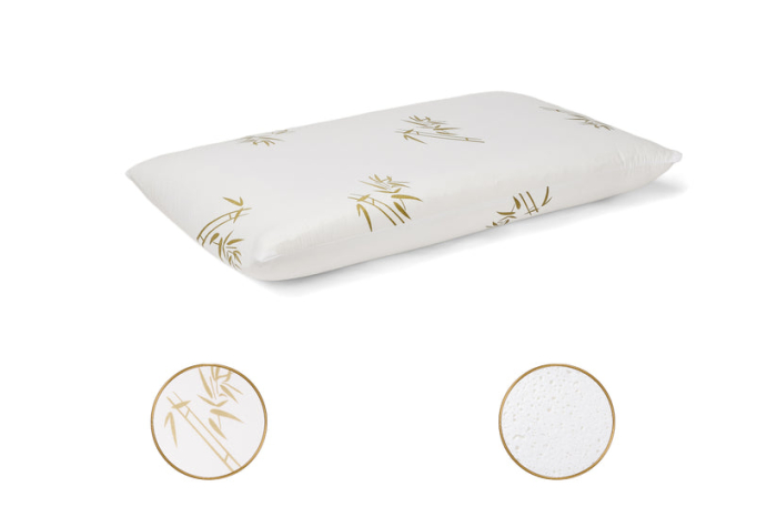 Set Brius 2 Perne Memory Bamboo, Microfibra super soft, Umplutura perna, Burete memory foam, Micro, 40x70 [5]