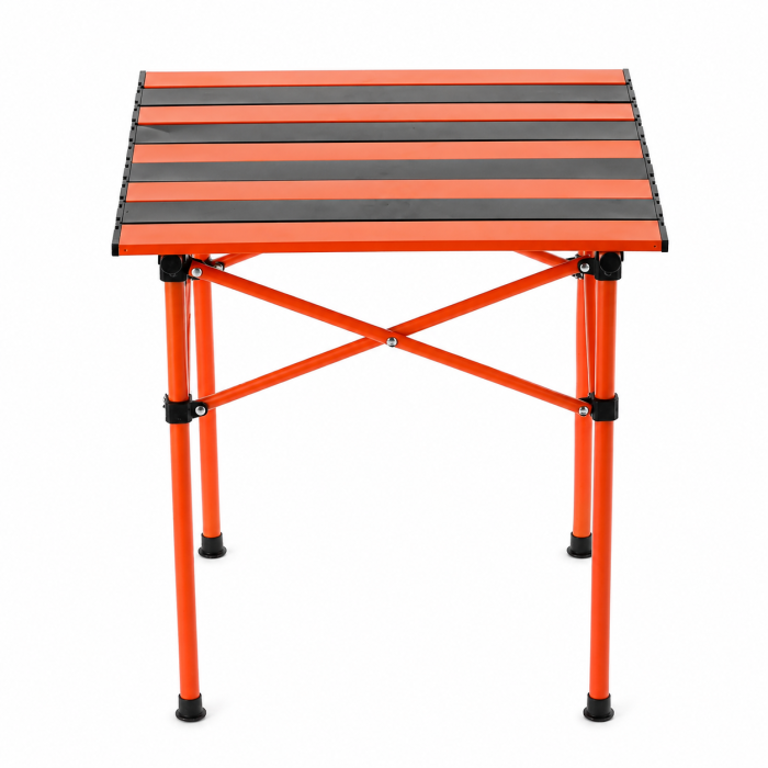 Set camping pliabil masa si 2 scaune, cadru otel, material Oxford 600D, 55x47x66 cm, negru [10]