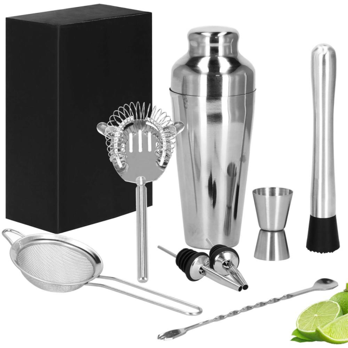 Set Cocktail Shaker Kit pentru barmani 550ml, KI23, 8 piese [18]