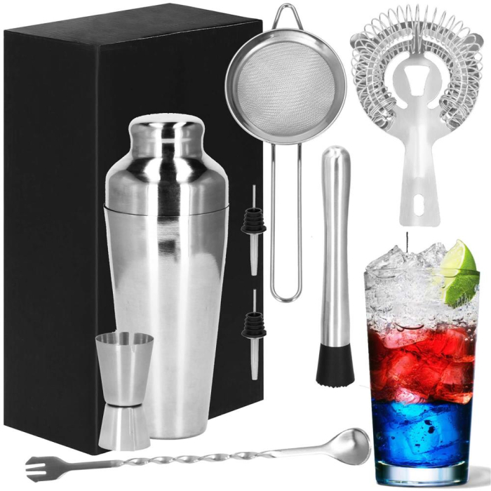 Set Cocktail Shaker Kit pentru barmani 550ml, KI23, 8 piese [19]