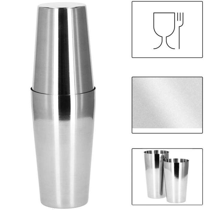 Set Cocktail Shaker Kit pentru barmani 750ml, KI11, suport bambus, 14 piese [20]