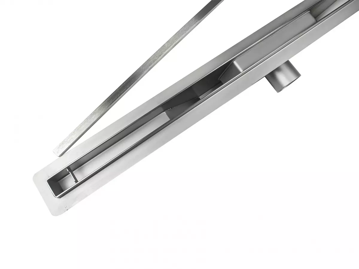 Set complet rigola Besco Virgo Slim, in pardoseala, 700 mm, sita, sifon, otel inoxidabil, crom, OL-70-VS [3]