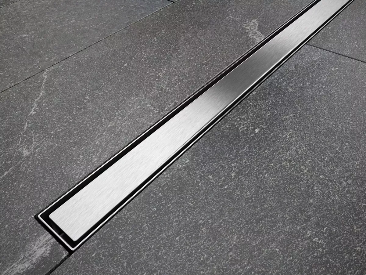 Set complet rigola Besco Virgo Slim, in pardoseala, 700 mm, sita, sifon, otel inoxidabil, crom, OL-70-VS [4]