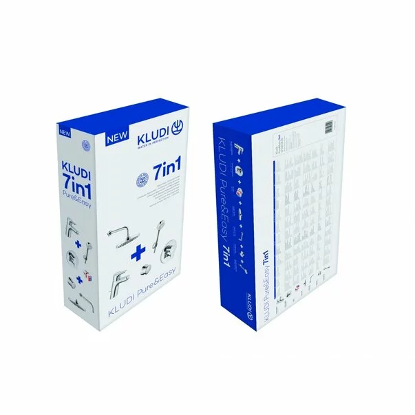 Set complet sistem de dus Kludi Pure&Easy A-QA Eco 200 incastrat cu baterie de lavoar [3]