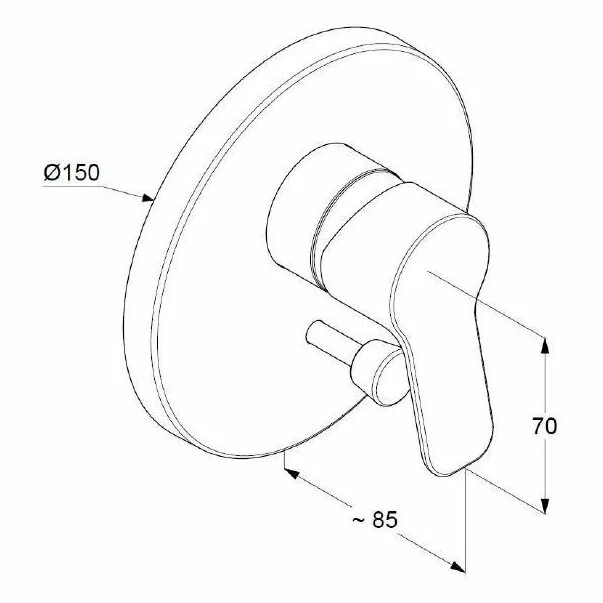 Set complet sistem de dus Kludi Pure&Easy A-QA Eco 200 incastrat cu baterie de lavoar [11]