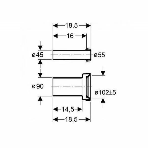 Set conectare pentru vas wc suspendat Geberit [4]
