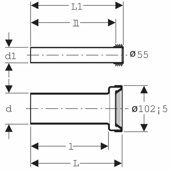Set conectare pentru vas wc suspendat Geberit lungime 26.5 cm [2]