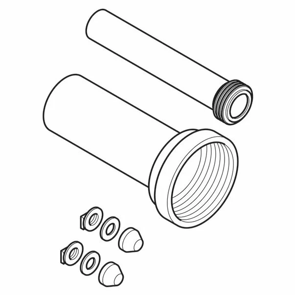 Set conectare pentru vas wc suspendat Geberit lungime 26.5 cm [3]