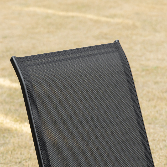  Set cu 4 scaune cu cotiere, Scaune stivuibile pentru gradina, pentru veranda, balcon, exterior, Negru [8]