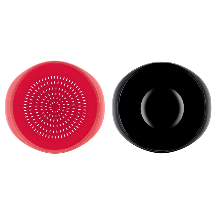 Set de 2 boluri Tefal Ingenio+ K198S234, plastic, margine pentru turnare, manere ergonomice, compatibilitate cu masina de spalat vase, negru & rosu [14]