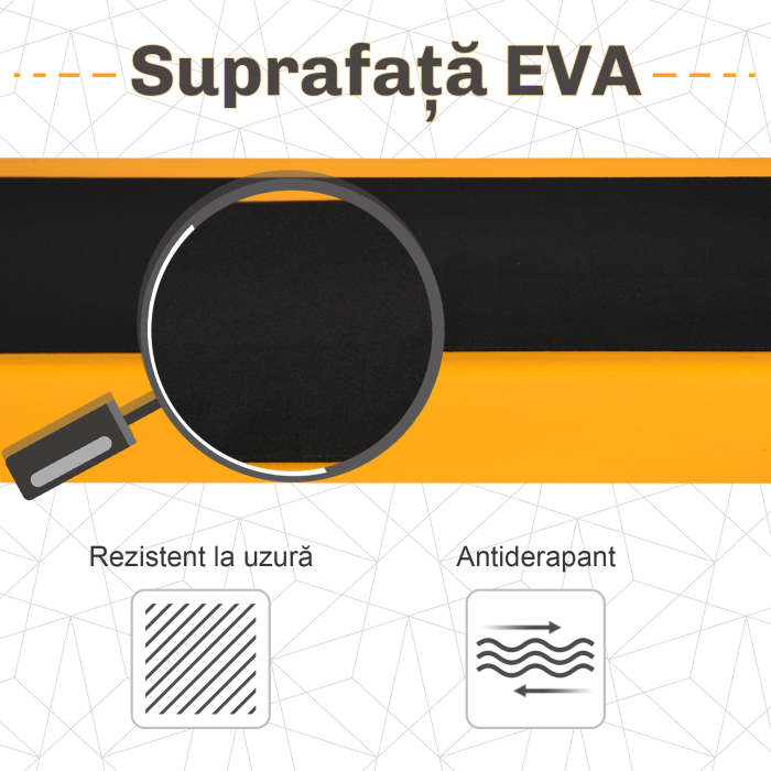  Set de 2 Capre Pliabile din Metal cu Suprafata Antiderapanta din EVA pentru Lucrari de Taiere, Capra pentru Lemn, Capacitate Maxima 125 kg, Portocaliu Negru [5]