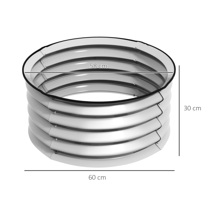  Set de 2 Paturi inaltate pentru Gradina, Jardiniera inaltata pentru Exterior cu Margine de Protectie [3]