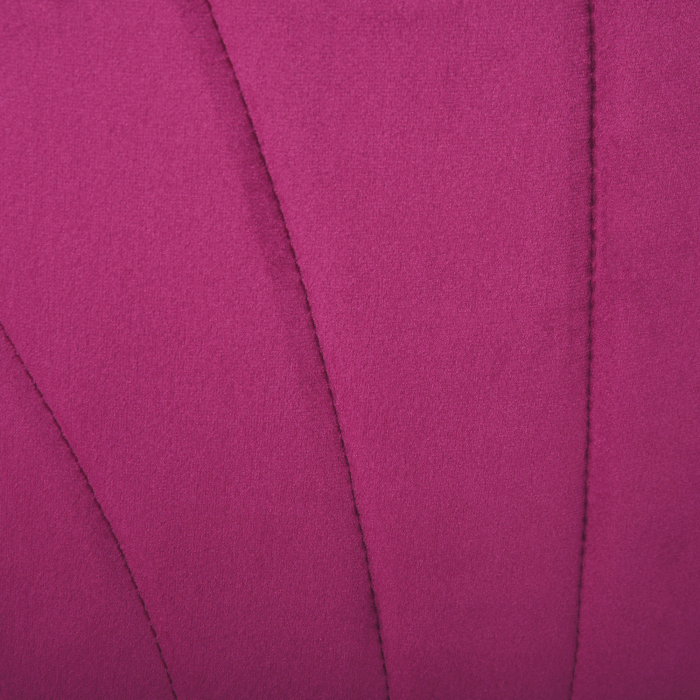  Set de 2 Scaune tapitate de sufragerie fara cotiere, spatar curbat fucsia [9]