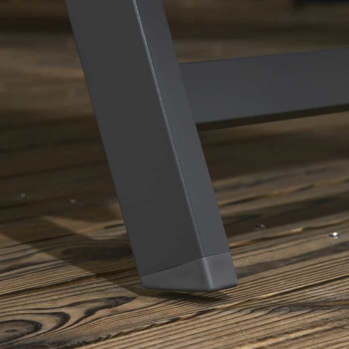  Set de 2 sezlonguri Rabatabile pe 5 Niveluri, sezlonguri din Aluminiu si tesatura Respirabila, 66x165x102 cm, Albastru [9]