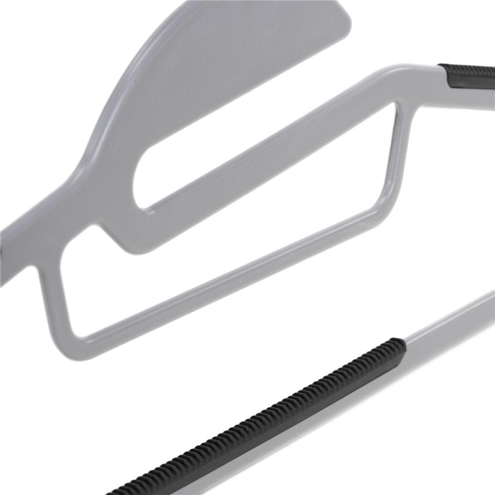 Set de 20 de umerase antiderapante pentru haine, din PE, cu carlig metalic rotativ, 41 cm, gri si negru [10]