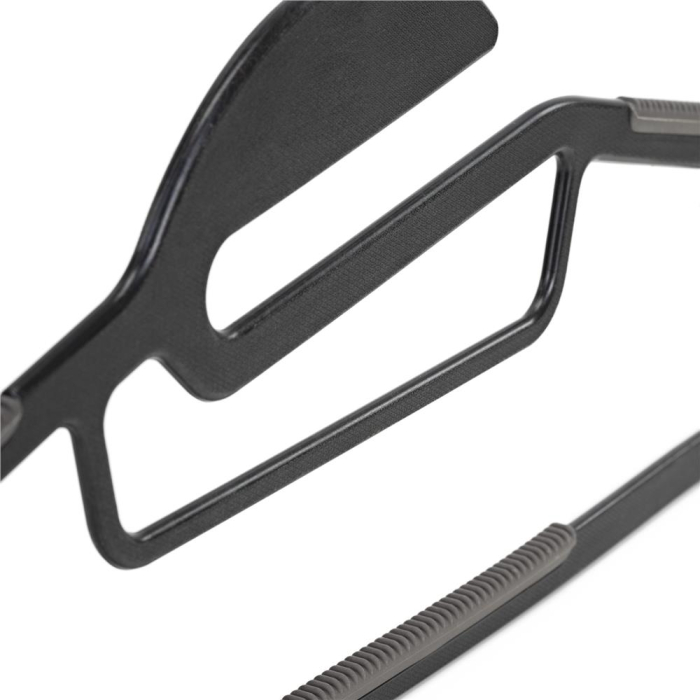 Set de 20 de umerase antiderapante pentru haine, din PE, cu carlig metalic rotativ, 41 cm, negru si gri [9]