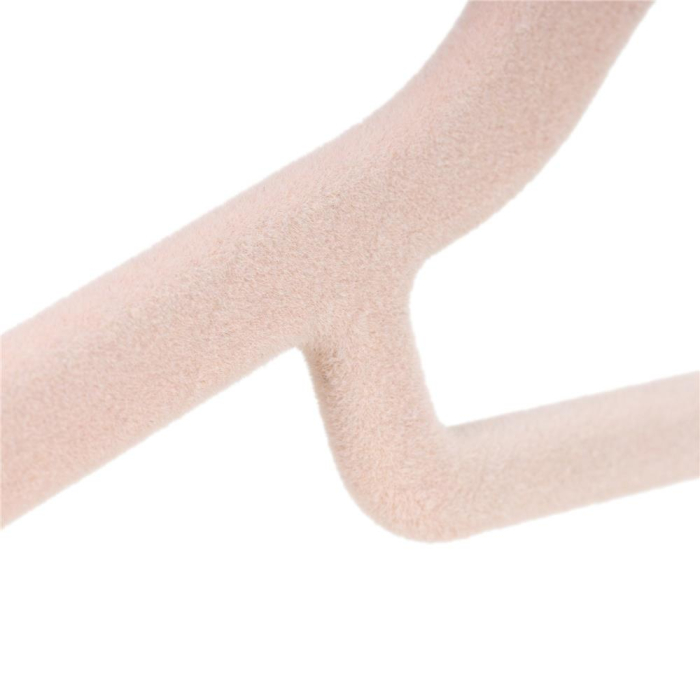 Set de 20 de umerase pentru haine, din velur, cu carlig rotativ, 45x23 cm, roz [9]