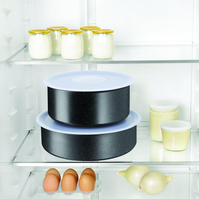 Set de 3 piese Tefal Ingenio Black Stone L3999032, tigaie de 24/28 cm, maner detasabil, invelis antiaderent Mineralia+, indicator Thermo-Signal, c [10]