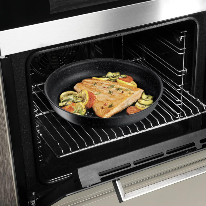 Set de 3 piese Tefal Ingenio Black Stone L3999032, tigaie de 24/28 cm, maner detasabil, invelis antiaderent Mineralia+, indicator Thermo-Signal, c [8]