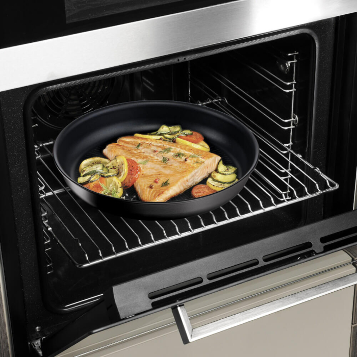 Set de 3 piese Tefal Ingenio Eco Resist L3979102, tigaie de 24/28 cm, maner detasabil, invelis antiaderent Titanium Anti-Scratch, indicator Therm [12]