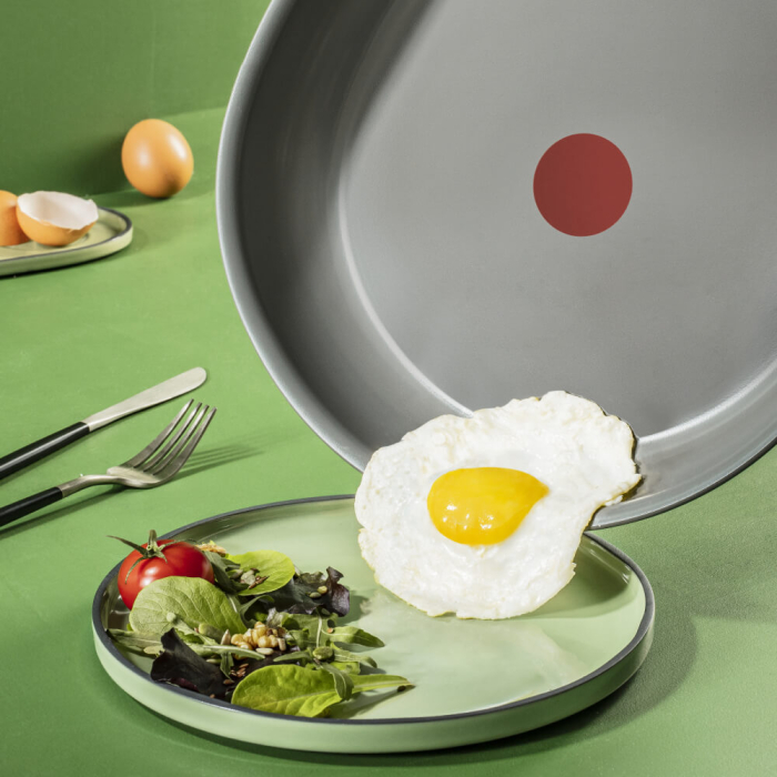 Set de 3 piese Tefal Ingenio Renew L2609502, tigaie de 24/28 cm, maner detasabil, invelis antiaderent, indicator Thermo-Signal™, gri [11]