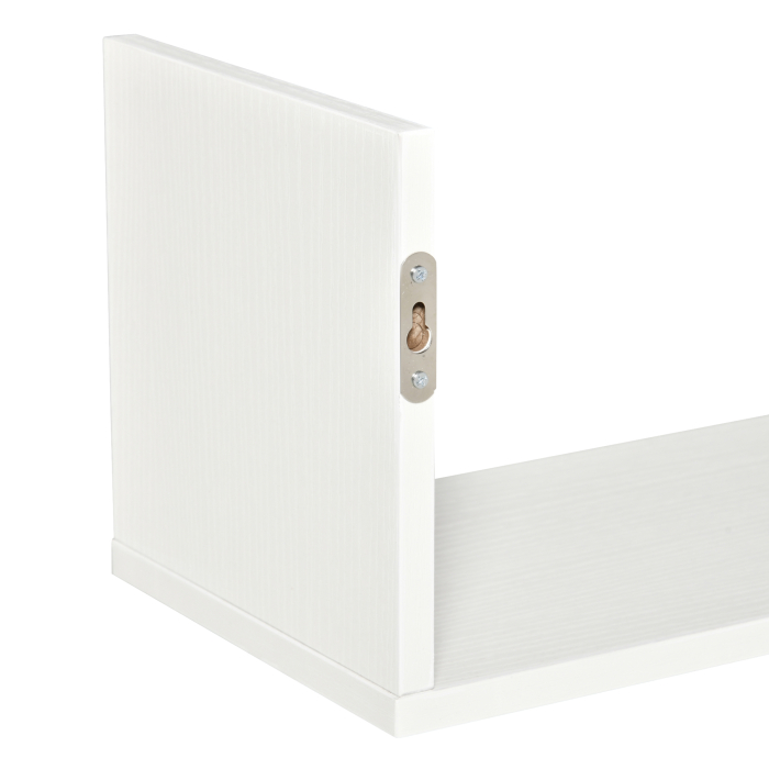 Set de 3 rafturi de perete pentru depozitare din lemn, 80x18x18 cm, alb [9]