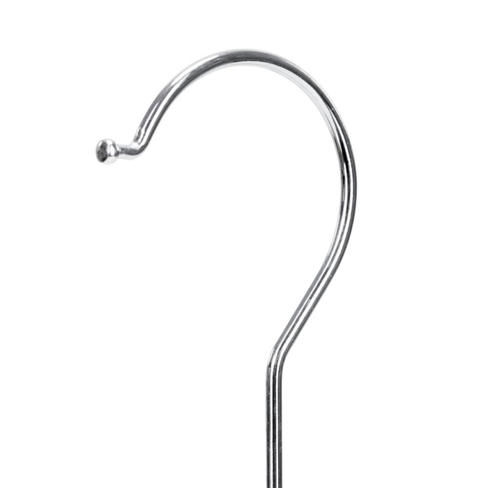 Set de 30 de umerase antiderapante pentru haine, din PE, cu carlig metalic rotativ, 41 cm, alb si gri [11]