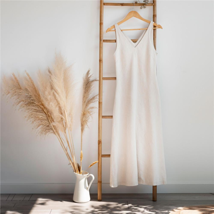 Set de 30 umerase din lemn cu carlig cromat rotativ, forma ergonomica, 43x21 cm, maro natur [19]